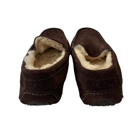 UGG Australia Mens Ascot Suede Closed Toe Slip on Slippers Brown  Size 10 - Picture 5 of 8